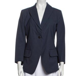 JIL SANDER Blue Wool Blazer S